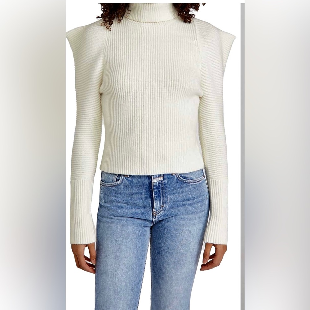 Line & Dot, Kaylee Turtleneck Puff Sweater